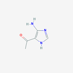 molecular formula C5H7N3O B13544499 1-(4-Amino-1H-imidazol-5-yl)ethan-1-one 