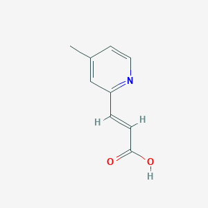 molecular formula C9H9NO2 B13544530 (E)-3-(4-Methylpyridin-2-yl)acrylic acid 