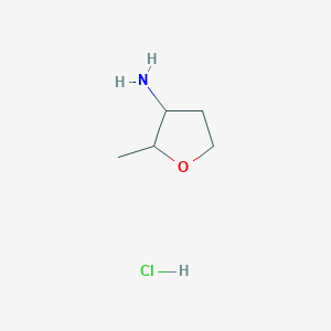 molecular formula C5H12ClNO B13544548 2-Methyloxolan-3-amine hydrochloride 