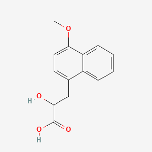 molecular formula C14H14O4 B13544549 2-Hydroxy-3-(4-methoxy-1-naphthyl)propanoic Acid 