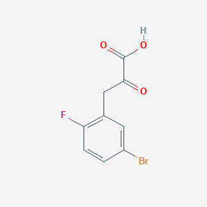 molecular formula C9H6BrFO3 B13544560 3-(5-Bromo-2-fluorophenyl)-2-oxopropanoic acid 