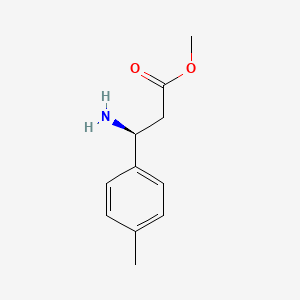 molecular formula C11H15NO2 B13544567 methyl (3S)-3-amino-3-(4-methylphenyl)propanoate 