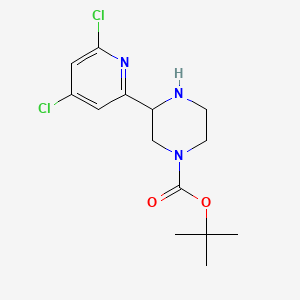 molecular formula C14H19Cl2N3O2 B13544585 Tert-butyl 3-(4,6-dichloropyridin-2-yl)piperazine-1-carboxylate 