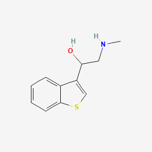 molecular formula C11H13NOS B13544621 1-(1-Benzothien-3-yl)-2-(methylamino)ethanol 