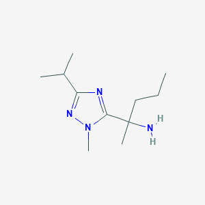 molecular formula C11H22N4 B13544627 2-(3-Isopropyl-1-methyl-1h-1,2,4-triazol-5-yl)pentan-2-amine 