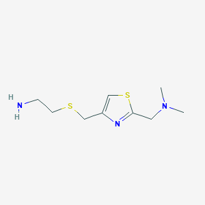 molecular formula C9H17N3S2 B135447 2-(((2-((二甲氨基)甲基)噻唑-4-基)甲基)硫代)乙胺 CAS No. 78441-62-0