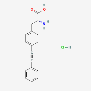 (2R)-2-amino-3-[4-(2-phenylethynyl)phenyl]propanoic acid hydrochloride