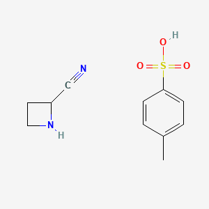 molecular formula C11H14N2O3S B13544709 4-Methylbenzene-1-sulfonicacid,azetidine-2-carbonitrile 