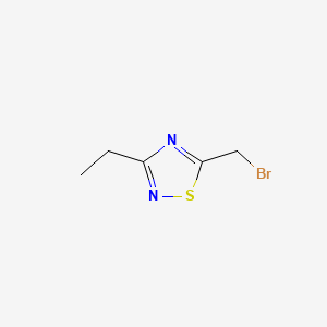 molecular formula C5H7BrN2S B13544749 5-(Bromomethyl)-3-ethyl-1,2,4-thiadiazole 