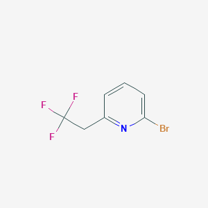 molecular formula C7H5BrF3N B13544758 2-Bromo-6-(2,2,2-trifluoroethyl)pyridine 