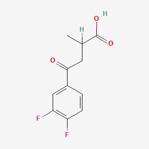 molecular formula C11H10F2O3 B1354476 4-(3,4-二氟苯基)-2-甲基-4-氧代丁酸 CAS No. 191018-57-2