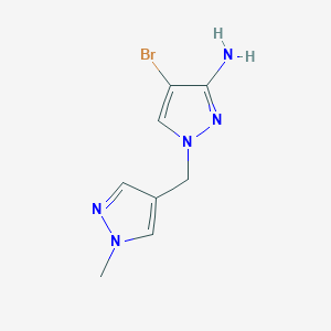 4-Bromo-1-((1-methyl-1h-pyrazol-4-yl)methyl)-1h-pyrazol-3-amine