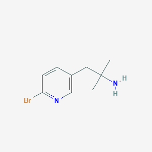 molecular formula C9H13BrN2 B13544783 1-(6-Bromopyridin-3-YL)-2-methylpropan-2-amine CAS No. 1393551-95-5