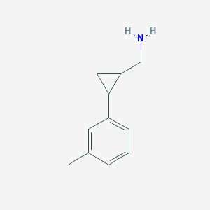 molecular formula C11H15N B13544791 (2-(M-tolyl)cyclopropyl)methanamine 