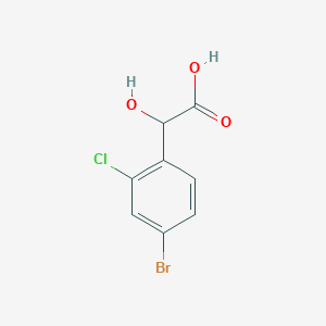 molecular formula C8H6BrClO3 B13544860 2-(4-Bromo-2-chlorophenyl)-2-hydroxyacetic acid 