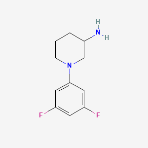 molecular formula C11H14F2N2 B13544873 1-(3,5-Difluorophenyl)piperidin-3-amine 