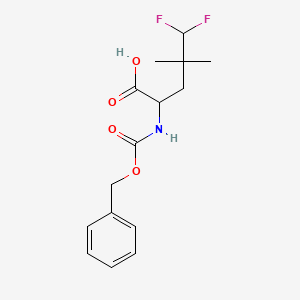 molecular formula C15H19F2NO4 B13544892 2-(((Benzyloxy)carbonyl)amino)-5,5-difluoro-4,4-dimethylpentanoic acid 