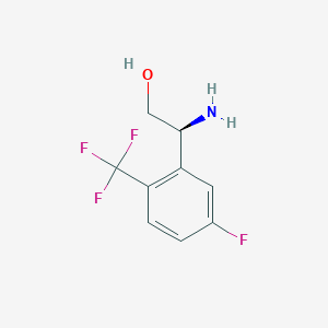 molecular formula C9H9F4NO B13544906 (s)-2-Amino-2-(5-fluoro-2-(trifluoromethyl)phenyl)ethan-1-ol 