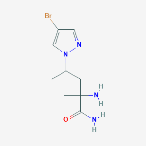 2-Amino-4-(4-bromo-1h-pyrazol-1-yl)-2-methylpentanamide