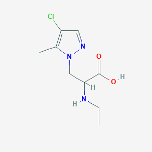 molecular formula C9H14ClN3O2 B13544915 3-(4-Chloro-5-methyl-1h-pyrazol-1-yl)-2-(ethylamino)propanoic acid 