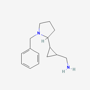 molecular formula C15H22N2 B13544961 [2-(1-Benzylpyrrolidin-2-yl)cyclopropyl]methanamine 