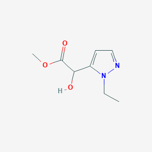 molecular formula C8H12N2O3 B13544984 Methyl 2-(1-ethyl-1h-pyrazol-5-yl)-2-hydroxyacetate 