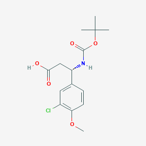 (S)-3-((tert-Butoxycarbonyl)amino)-3-(3-chloro-4-methoxyphenyl)propanoic acid