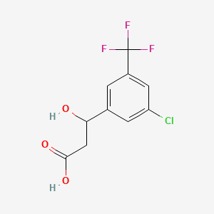 3-[3-Chloro-5-(trifluoromethyl)phenyl]-3-hydroxypropanoic acid