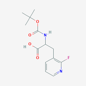 molecular formula C13H17FN2O4 B13545022 2-{[(Tert-butoxy)carbonyl]amino}-3-(2-fluoropyridin-3-yl)propanoic acid 