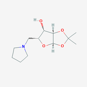 molecular formula C12H21NO4 B1354504 (3aR,5R,6S,6aR)-2,2-二甲基-5-[(吡咯烷-1-基)甲基]-四氢-2H-呋喃[2,3-d][1,3]二噁烷-6-醇 CAS No. 161468-28-6