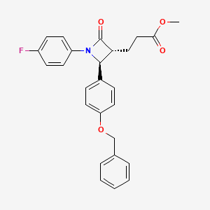 molecular formula C26H24FNO4 B1354520 3-((2S,3R)-2-(4-(苯甲氧基)苯基)-1-(4-氟苯基)-4-氧代氮杂环丁-3-基)丙酸甲酯 CAS No. 204589-80-0