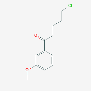 molecular formula C12H15ClO2 B1354546 5-氯-1-(3-甲氧基苯基)-1-氧代戊烷 CAS No. 258882-49-4