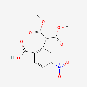 B1354549 2-(1,3-Dimethoxy-1,3-dioxopropan-2-yl)-4-nitrobenzoic acid CAS No. 186390-71-6