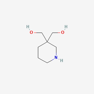 molecular formula C7H15NO2 B13545512 Piperidine-3,3-diyldimethanol 