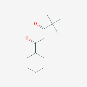 molecular formula C13H22O2 B13545549 1-Cyclohexyl-4,4-dimethylpentane-1,3-dione 