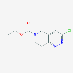 molecular formula C10H12ClN3O2 B1354558 Ethyl 3-chloro-7,8-dihydropyrido[4,3-C]pyridazine-6(5H)-carboxylate CAS No. 39715-99-6