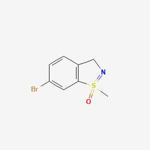 molecular formula C8H8BrNOS B13545669 6-bromo-1-methyl-3H-1lambda6,2-benzothiazol-1-one 