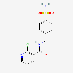 2-chloro-N-[(4-sulfamoylphenyl)methyl]pyridine-3-carboxamide