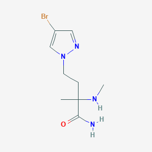 4-(4-Bromo-1h-pyrazol-1-yl)-2-methyl-2-(methylamino)butanamide