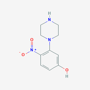 4-Nitro-3-(piperazin-1-yl)phenol