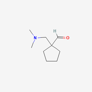 molecular formula C9H17NO B1354585 1-[(二甲氨基)甲基]环戊烷-1-甲醛 CAS No. 39943-37-8