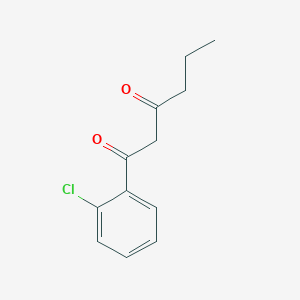 molecular formula C12H13ClO2 B13545857 1-(2-Chlorophenyl)hexane-1,3-dione 