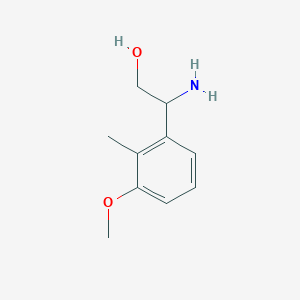 molecular formula C10H15NO2 B13545893 2-Amino-2-(3-methoxy-2-methylphenyl)ethan-1-ol 