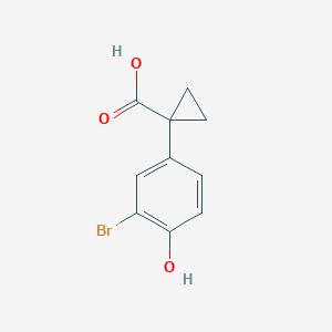 1-(3-Bromo-4-hydroxyphenyl)cyclopropanecarboxylic acid