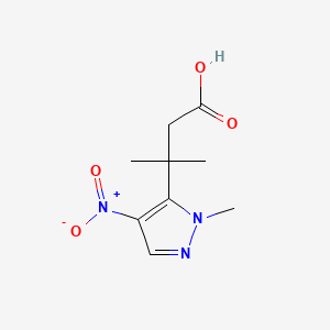 3-methyl-3-(1-methyl-4-nitro-1H-pyrazol-5-yl)butanoic acid