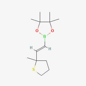 4,4,5,5-Tetramethyl-2-[2-(2-methylthiolan-2-yl)ethenyl]-1,3,2-dioxaborolane