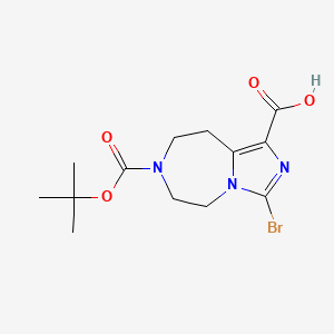 3-bromo-7-[(tert-butoxy)carbonyl]-5H,6H,7H,8H,9H-imidazo[1,5-d][1,4]diazepine-1-carboxylic acid