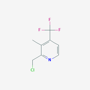 molecular formula C8H7ClF3N B13546130 2-(Chloromethyl)-3-methyl-4-(trifluoromethyl)pyridine 