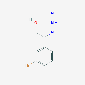 molecular formula C8H8BrN3O B13546198 2-Azido-2-(3-bromo-phenyl)-ethanol 