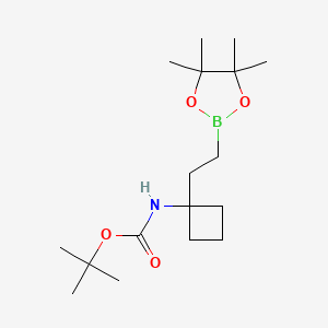 tert-Butyl (1-(2-(4,4,5,5-tetramethyl-1,3,2-dioxaborolan-2-yl)ethyl)cyclobutyl)carbamate